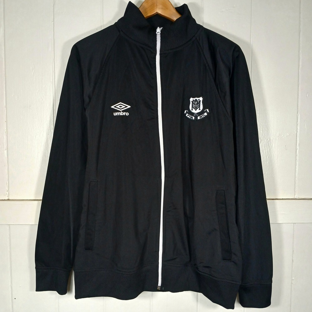 Umbro FTBL INTL Soccer Track Jacket Mens L Black Full Zip Athletic